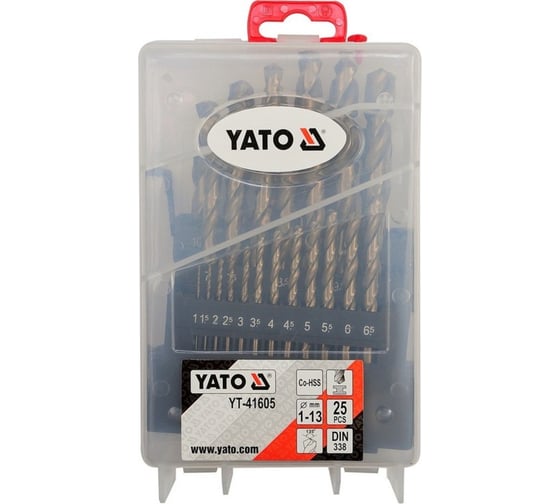 Набор сверл по металлу 25 шт, 1-13 мм YATO YT-41605