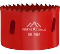 Коронка биметаллическая по металлу 86 мм vertextools 2525-86