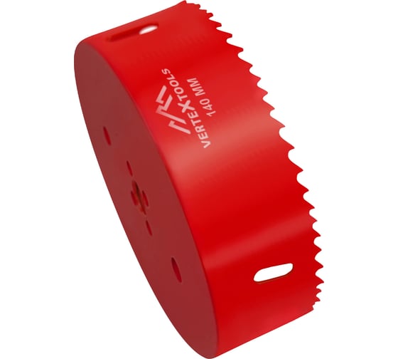 Коронка биметаллическая по металлу 140 мм vertextools 2525-140