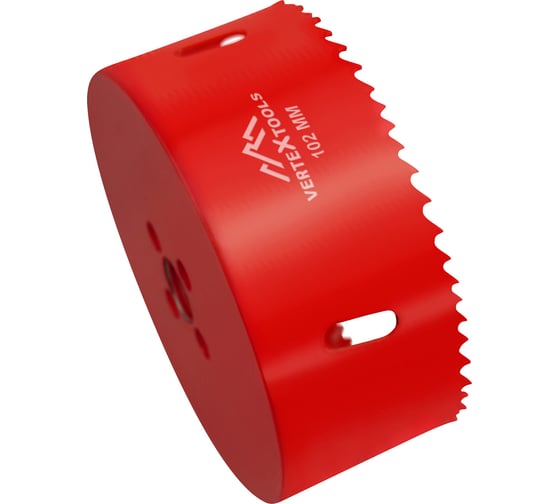 Коронка биметаллическая по металлу 102 мм vertextools 2525-102