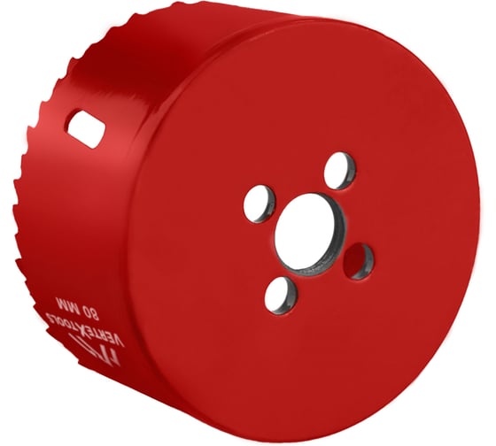 Коронка биметаллическая по металлу 80 мм vertextools 2525-80