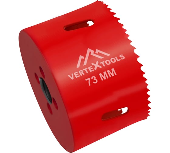 Коронка биметаллическая по металлу 73 мм vertextools 2525-73