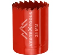 Коронка биметаллическая по металлу 35 мм vertextools 2525-35