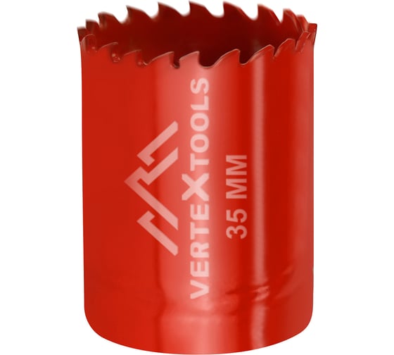 Коронка биметаллическая по металлу 35 мм vertextools 2525-35