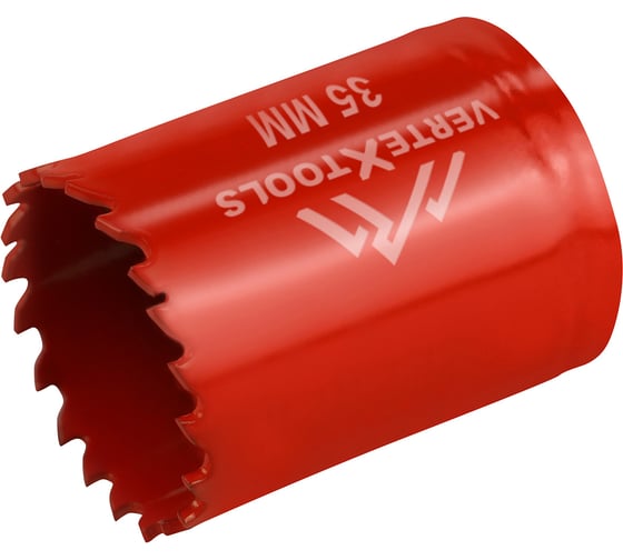 Коронка биметаллическая по металлу 35 мм vertextools 2525-35