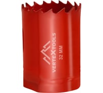 Коронка биметаллическая по металлу 32 мм vertextools 2525-32