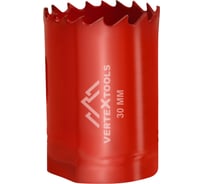 Коронка биметаллическая по металлу 30 мм vertextools 2525-30