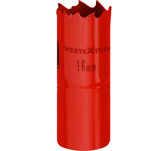 Коронка биметаллическая по металлу 18 мм vertextools 2525-18 1