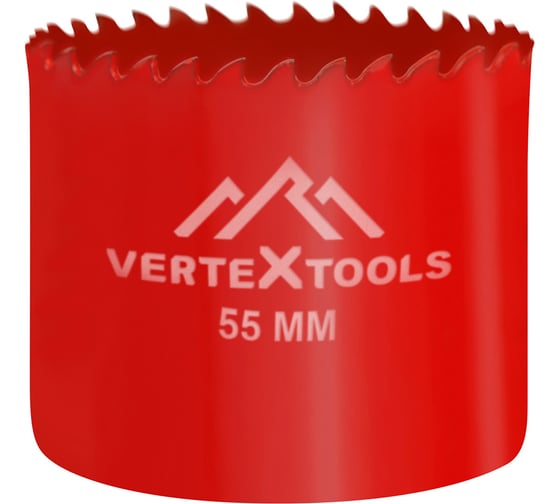 Коронка биметаллическая по металлу 55 мм vertextools 2525-55