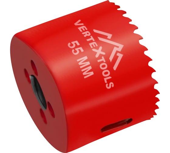 Коронка биметаллическая по металлу 55 мм vertextools 2525-55