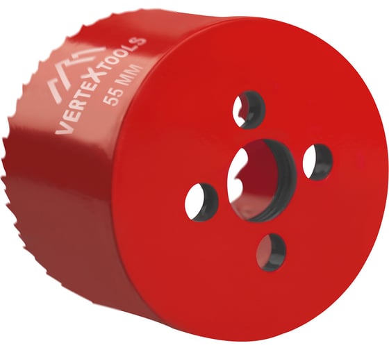 Коронка биметаллическая по металлу 55 мм vertextools 2525-55