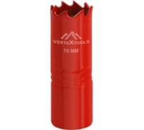 Коронка биметаллическая по металлу 16 мм vertextools 2525-16