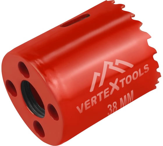 Коронка биметаллическая по металлу 38 мм vertextools 2525-38