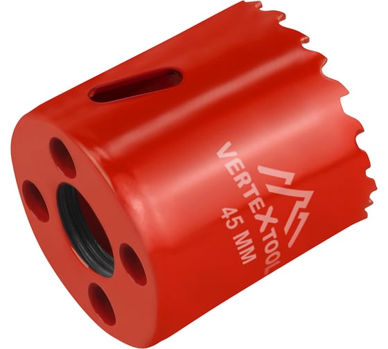 Коронка биметаллическая по металлу 45 мм vertextools 2525-45