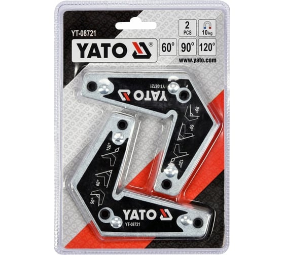 Магнитный держатель для угловой сварки 2 шт YATO YT-08721