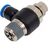 Фитинг-дроссель (пневмодроссель) угловой с наружной резьбой M3/8" SHPI SC 06-03