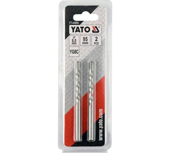 Сверло центрирующее 2 шт, TCT YATO YT-43995