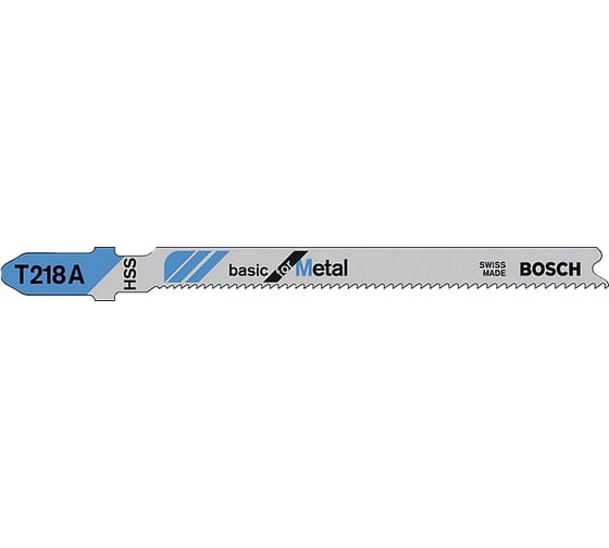 Пилки T218A для лобзиков 100 шт. (67 мм; HSS; криволинейный рез) BOSCH 2.608.631.706 1