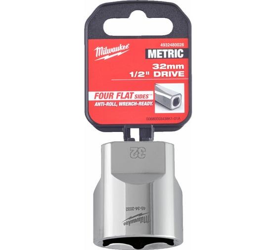 Головка 6-гранная 32 мм, 1/2" Milwaukee 4932480028 1