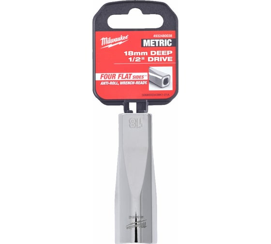 Головка 6-гранная удлиненная 18 мм, 1/2" Milwaukee 4932480038 1