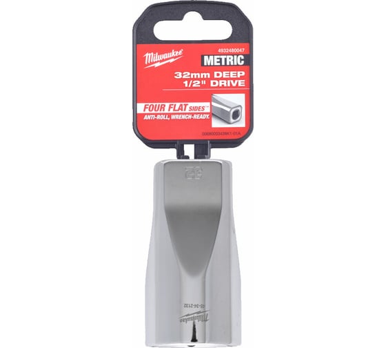 Головка 6-гранная удлиненная 32 мм, 1/2" Milwaukee 4932480047 1