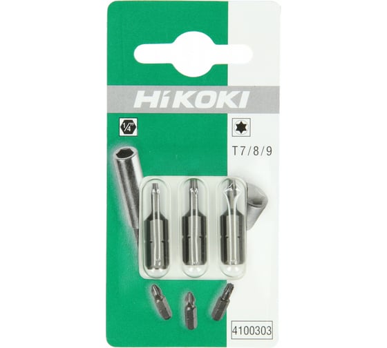 Набор бит Torx T7/T8/T9, 25 мм, 1/4" HiKOKI 4100303 1