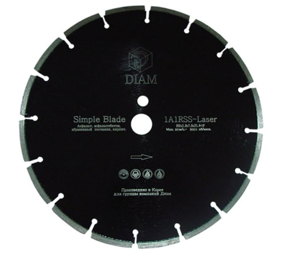 Круг алмазный сегментный Simple Blade (300 мм; 25.4 мм) для резчиков швов DIAM 000094 1