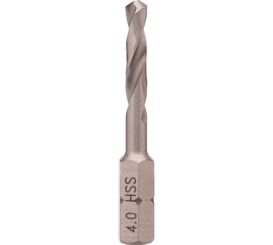 Сверло по металлу 4.0x44/20 мм, HSS-G, 118 градусов, Hex-1/4" VOLKEL V67140