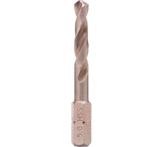 Сверло по металлу 5.0x50/26 мм, HSS-G, 118 градусов, Hex-1/4" VOLKEL V67150