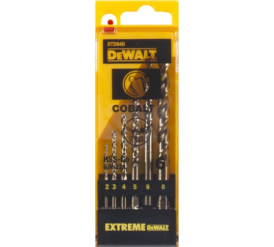 Набор сверл по металлу 6 шт. (2-8 мм; HSS-Co) DEWALT DT 5940 1