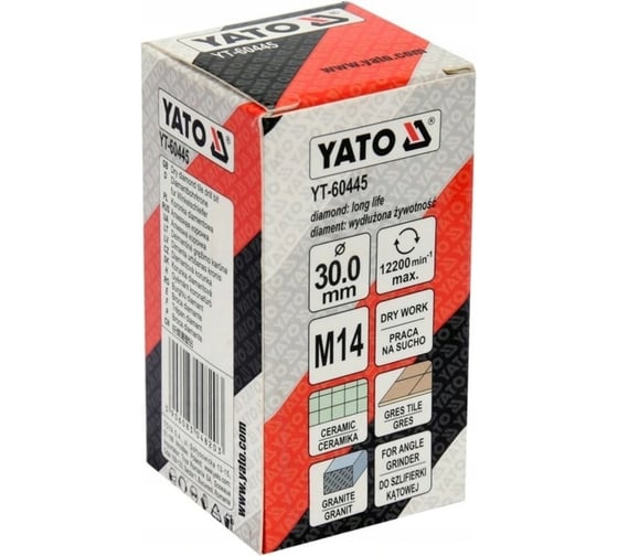 Коронка алмазная 30 мм YATO YT-60445
