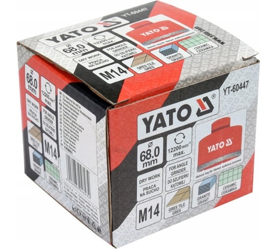 Коронка алмазная 68 мм YATO YT-60447