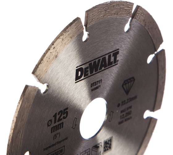 Диск алмазный сегментированный для УШМ универсальный (125х22,2 мм) DEWALT DT 3711