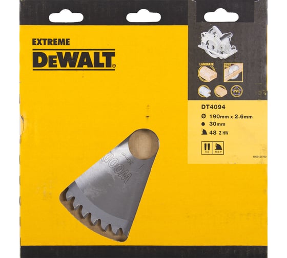 Диск пильный SERIES 40 по шпону, пластику (190х30 мм; 48 зубьев) DEWALT DT4094 1