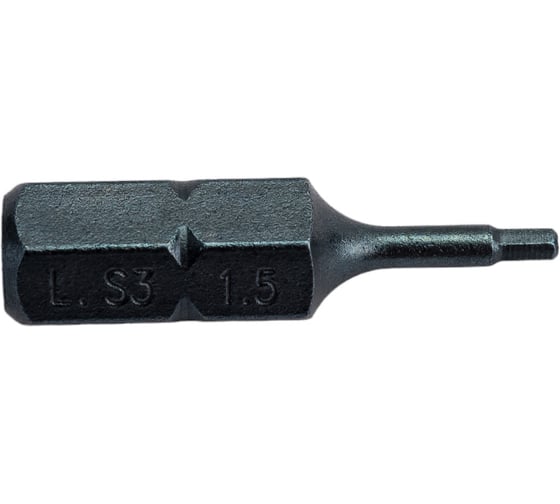 Бита усиленная шестигранная Hex1.5, 25 мм, 1/4" Licota S3HE102515