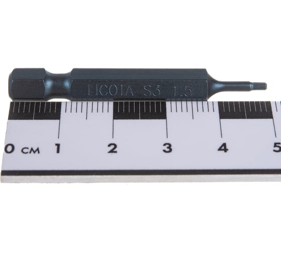 Бита усиленная шестигранная Hex1.5, 50 мм, 1/4" Licota S3HE105015