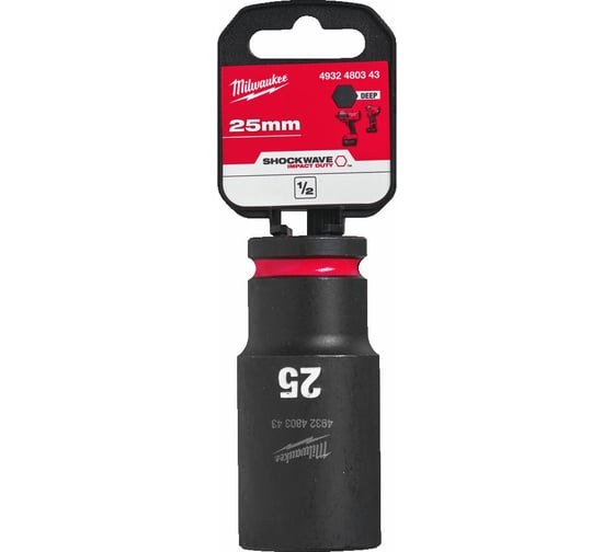 Головка ударная удлиненная ShW 25 мм, 1/2" Milwaukee 4932480343 1