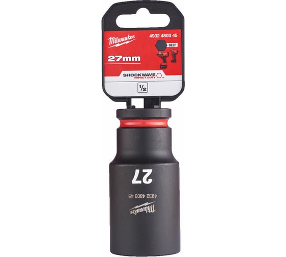 Головка ударная удлиненная ShW 27 мм, 1/2" Milwaukee 4932480345 1
