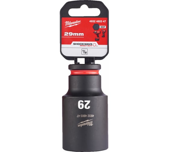 Головка ударная удлиненная ShW 29 мм, 1/2" Milwaukee 4932480347 1