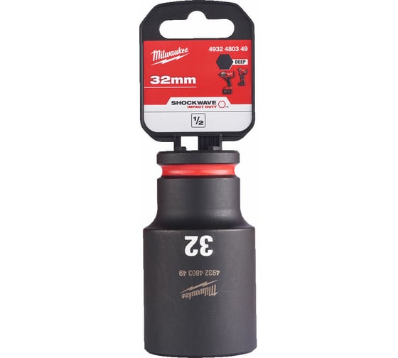 Головка ударная удлиненная ShW 32 мм, 1/2" Milwaukee 4932480349 1