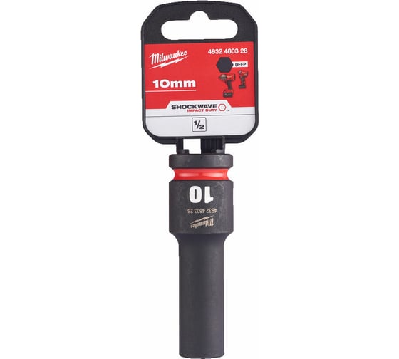 Головка ударная удлиненная ShW 10 мм, 1/2" Milwaukee 4932480328 1