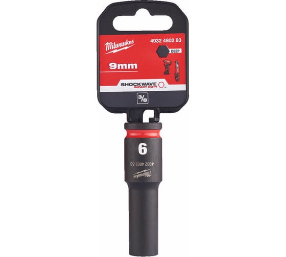 Головка ударная удлиненная ShW 9 мм, 3/8" Milwaukee 4932480283 1