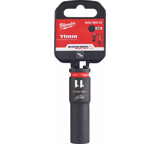 Головка ударная удлиненная ShW 11 мм, 3/8" Milwaukee 4932480285 1