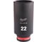 Головка ударная удлиненная ShW 22 мм, 3/8" Milwaukee 4932480296 2
