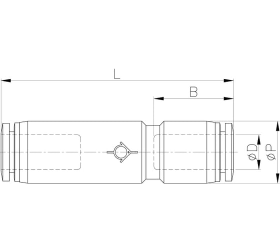 Обратный клапан 8 мм CDC Pneumatics CVPU 08 1