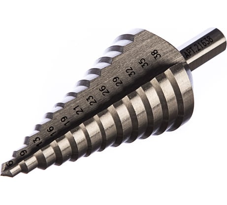 Сверло ступенчатое (6-38 мм; 12 ступеней; ход 5 мм) по металлу Энкор 21638