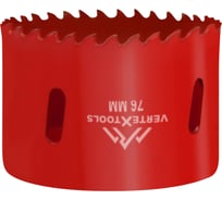 Коронка биметаллическая по металлу 76 мм vertextools 2525-76