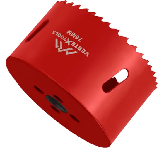 Коронка биметаллическая по металлу 76 мм vertextools 2525-76