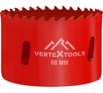 Коронка биметаллическая по металлу 68 мм vertextools 2525-68