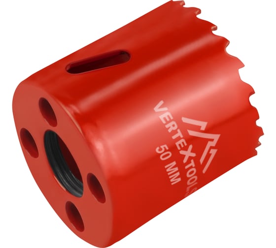 Коронка биметаллическая по металлу 50 мм vertextools 2525-50